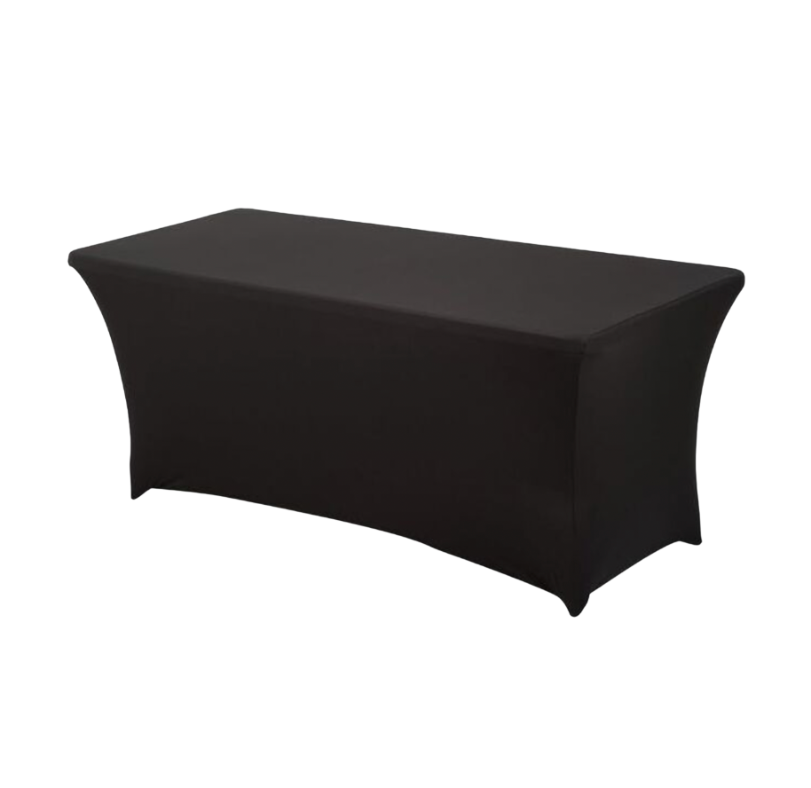 Black Spandex Linen for 8 Ft. Banquet Table