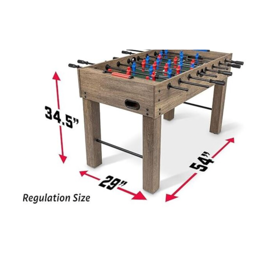 Full Size Foosball Table - Includes 4 Balls and 2 Cup Holders