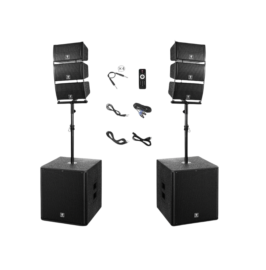 Premium 8000W PA System w/ Wired Microphone (Bluetooth)