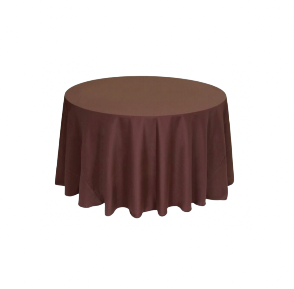 Chocolate Polyester 60" x 120" Rectangle Tablecloth Linen