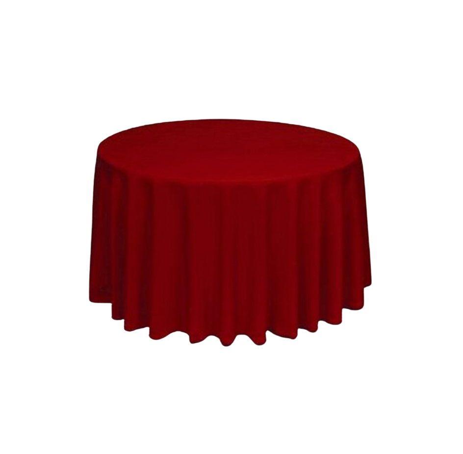 Red Polyester 60" x 120" Rectangle Tablecloth Linen