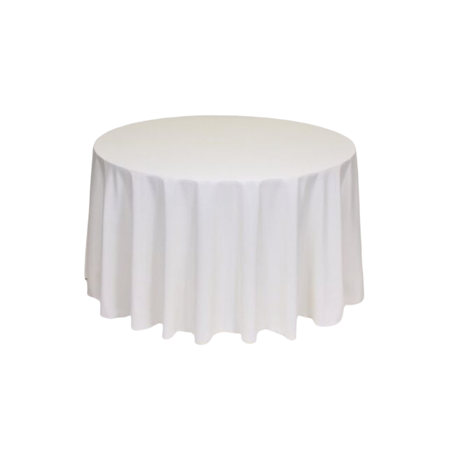 Ivory Polyester 60" x 120" Rectangle Tablecloth Linen