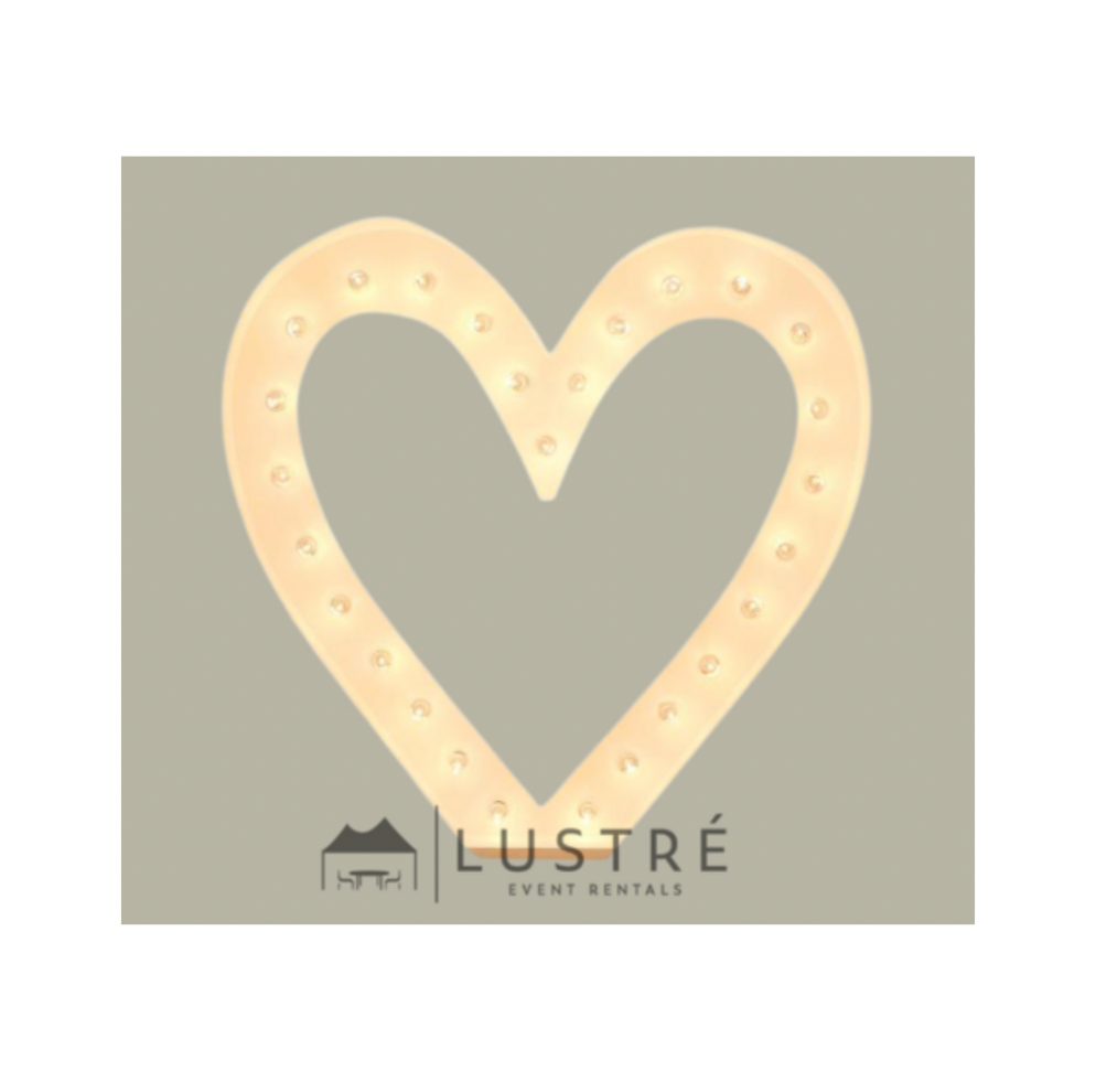 Marquee Symbols - " Heart " 4 Ft. High