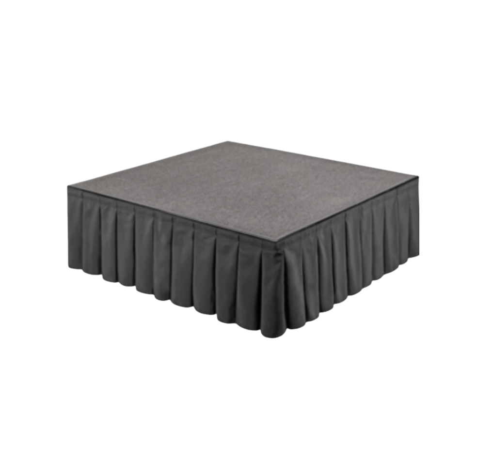 Stage Skirting 12" Height - Black (Per 8 Linear Foot)