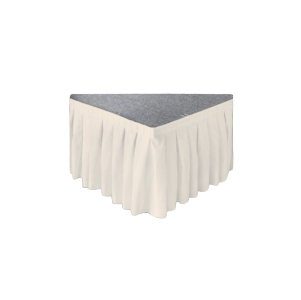 Stage Skirting 12" Height - Ivory (Per 8 Linear Foot)