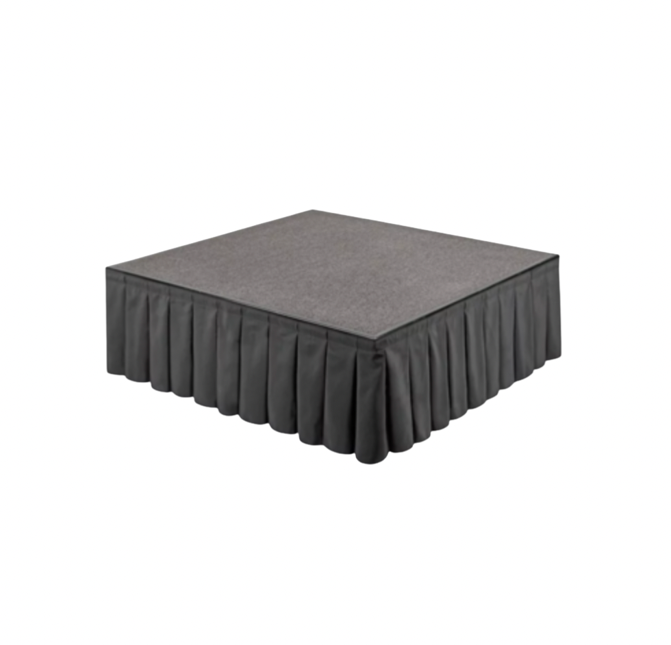 Stage Skirting 18" Height - Black (Per 8 Linear Foot)