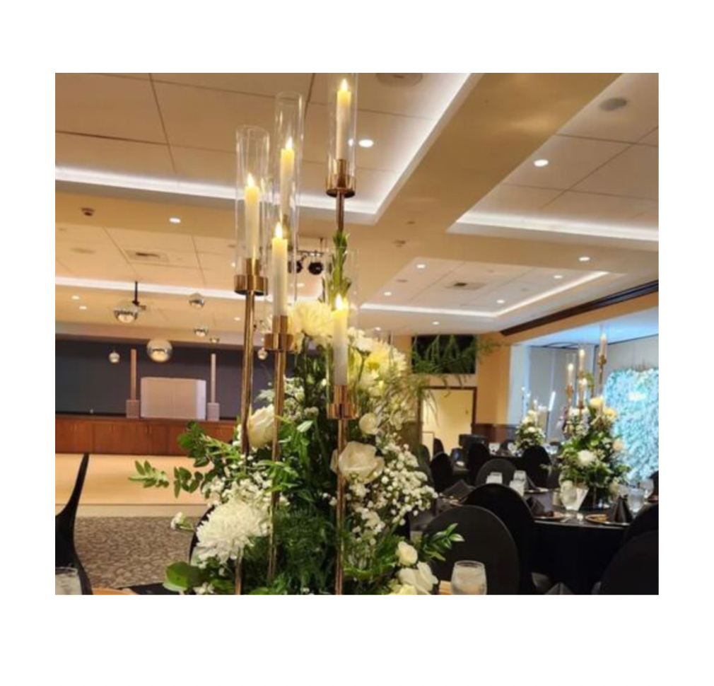 Gold Candelabra - Centerpiece