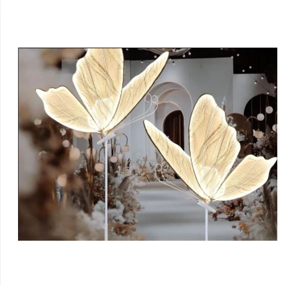 LED Butterflies (gold or white light) - Elegant Props