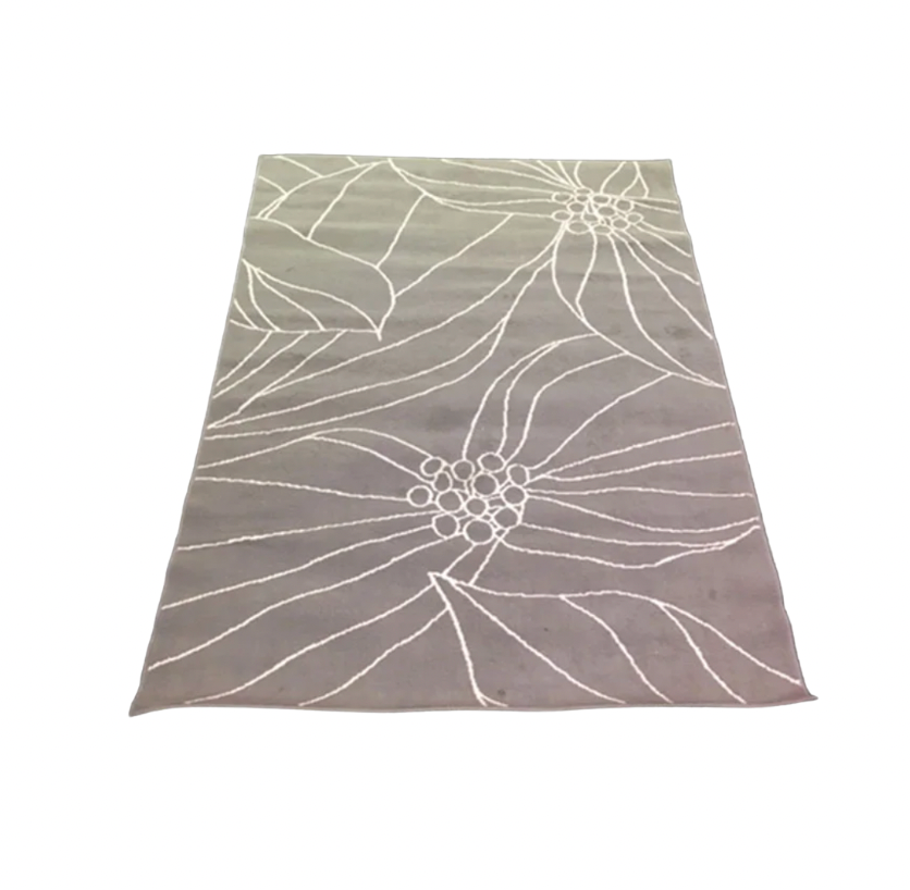 Lebowski Area Rugs - Grey/White Floral