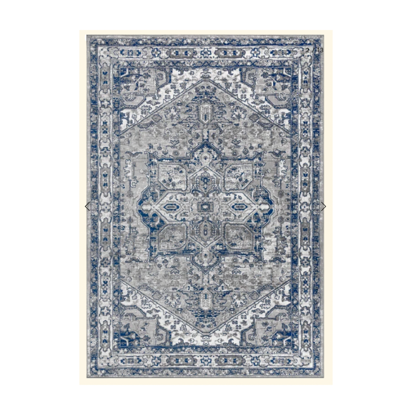Lebowski Area Rugs - Blue/Grey
