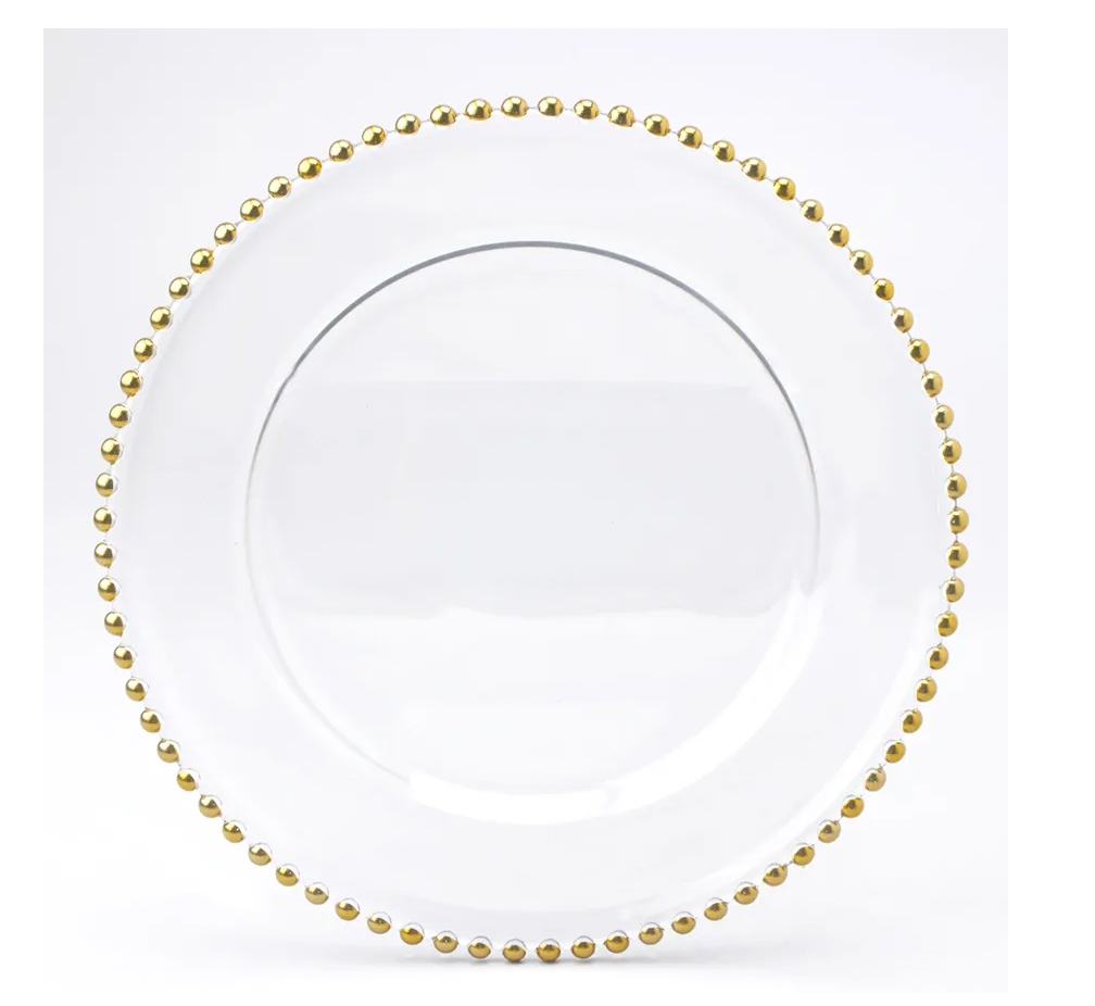 Gold Beaded Charger