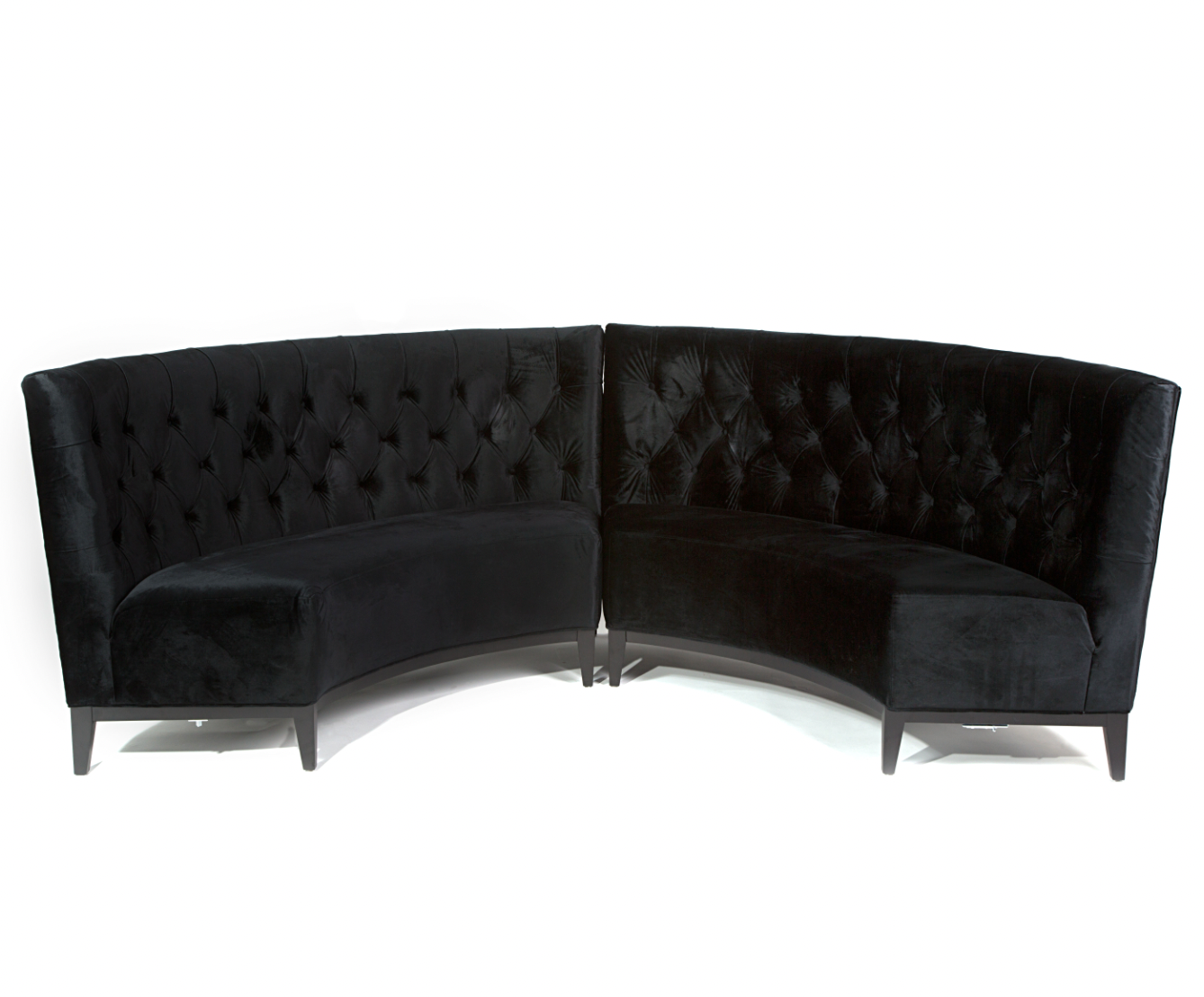 Lexington Curved Banquette Black