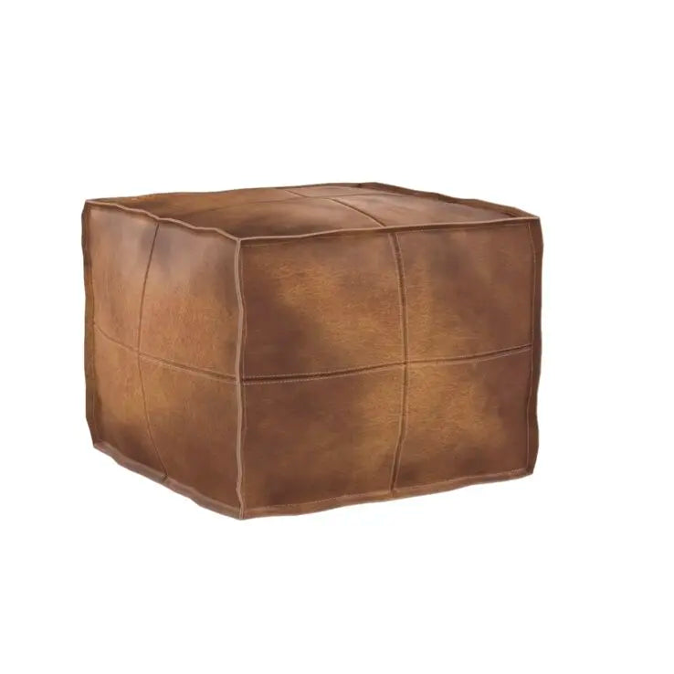 Leather Pouf