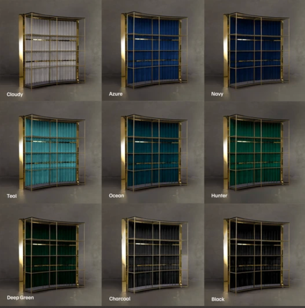 Velvet Back Bar (Multiple Colors Available)