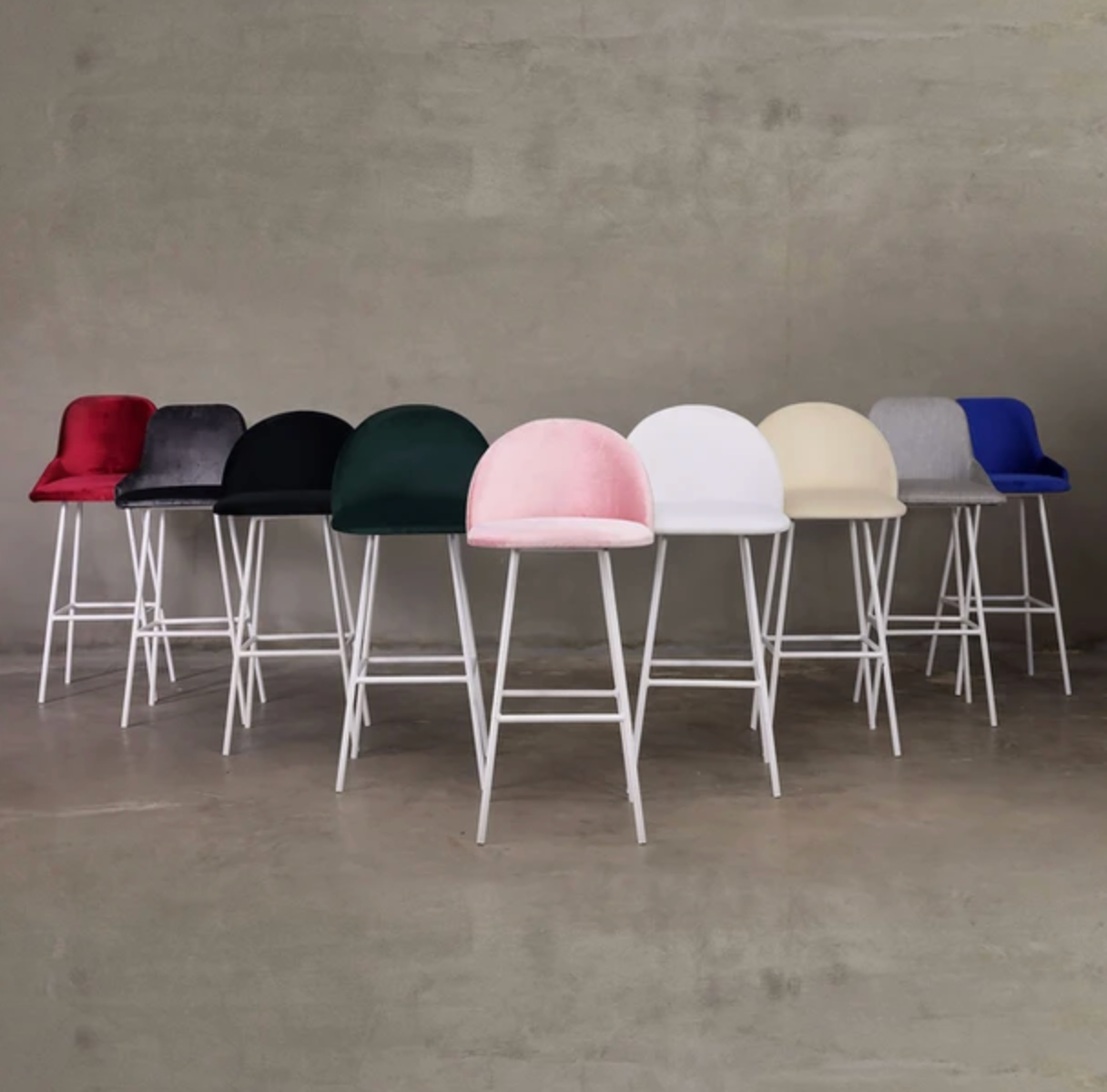 White Leg Stool (Multiple Colors Available)