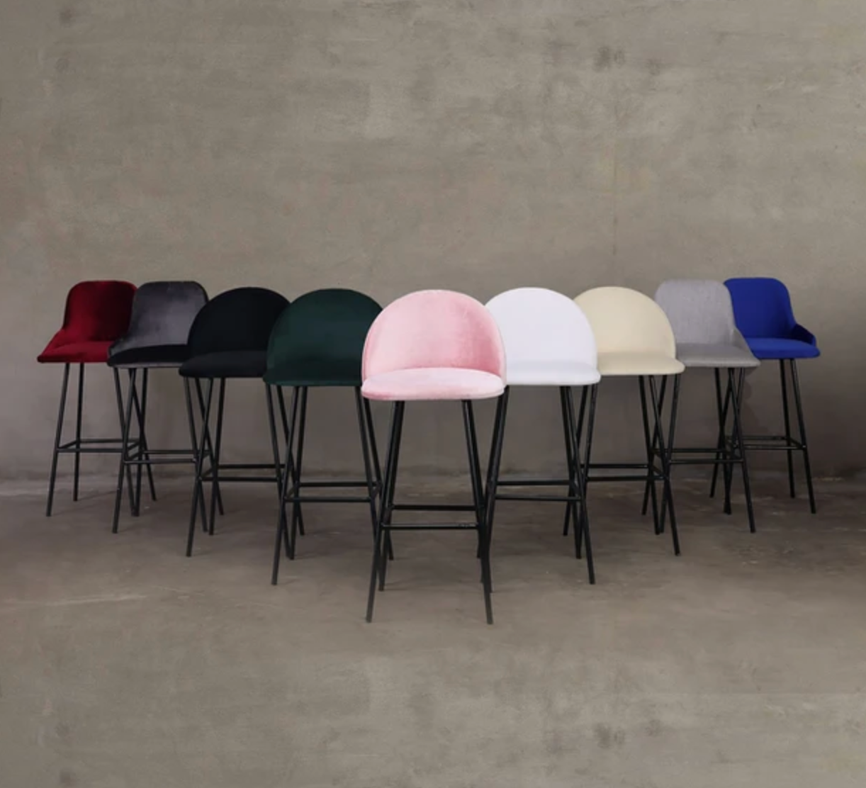 Black Leg Stool (Multiple Colors Available)