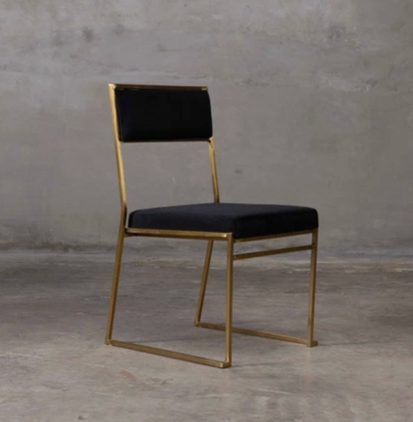 Velvet Dining Chair (Black)