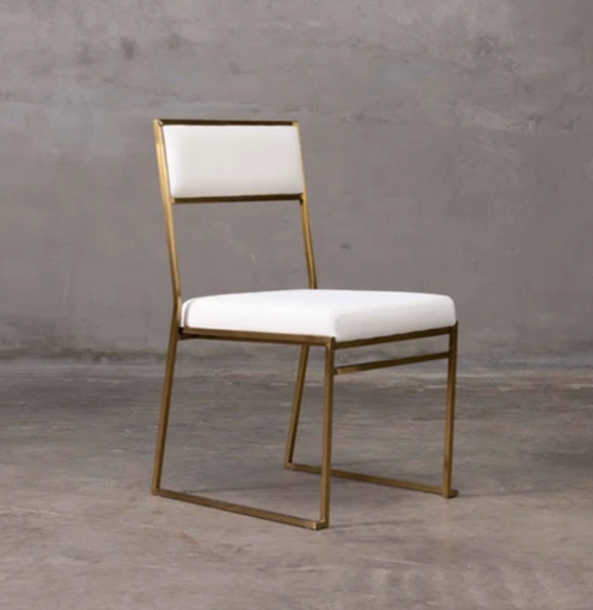 Velvet Dining Chair (White)