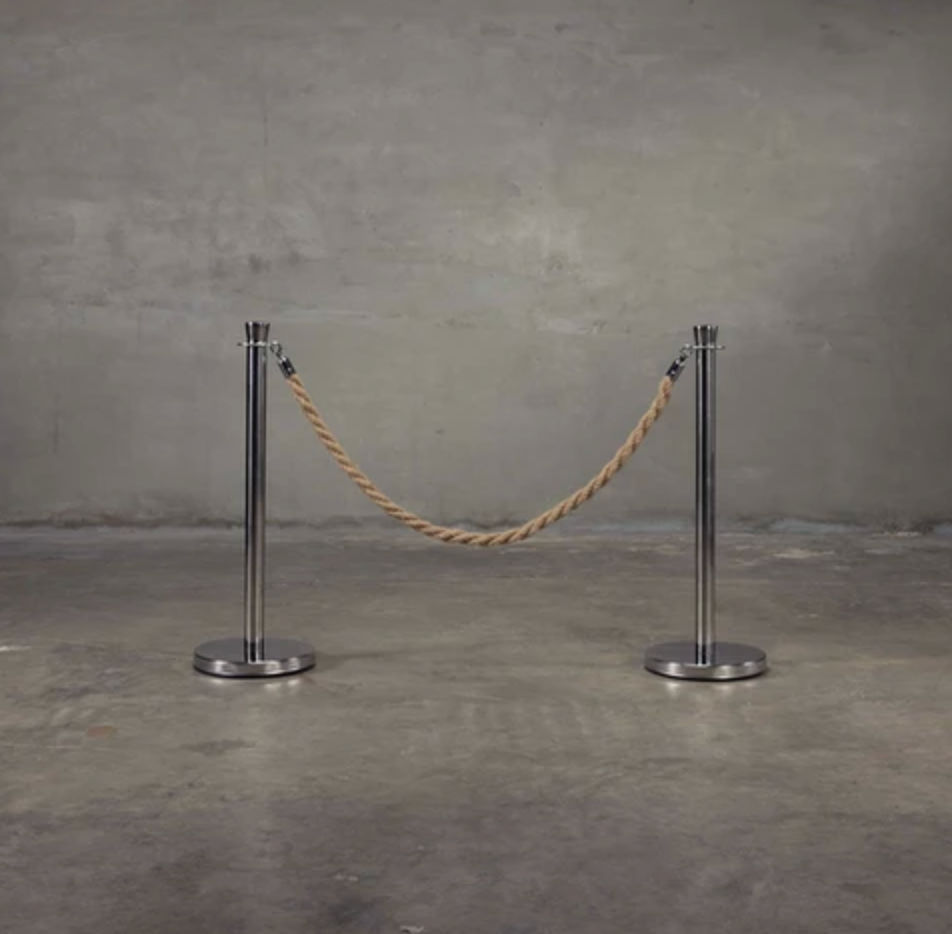 Stanchion Chrome (Multiple Rope Colors)