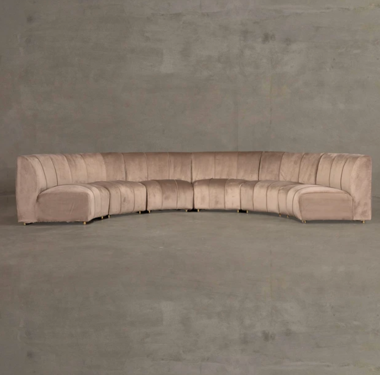 Velvet Sofa - Taupe