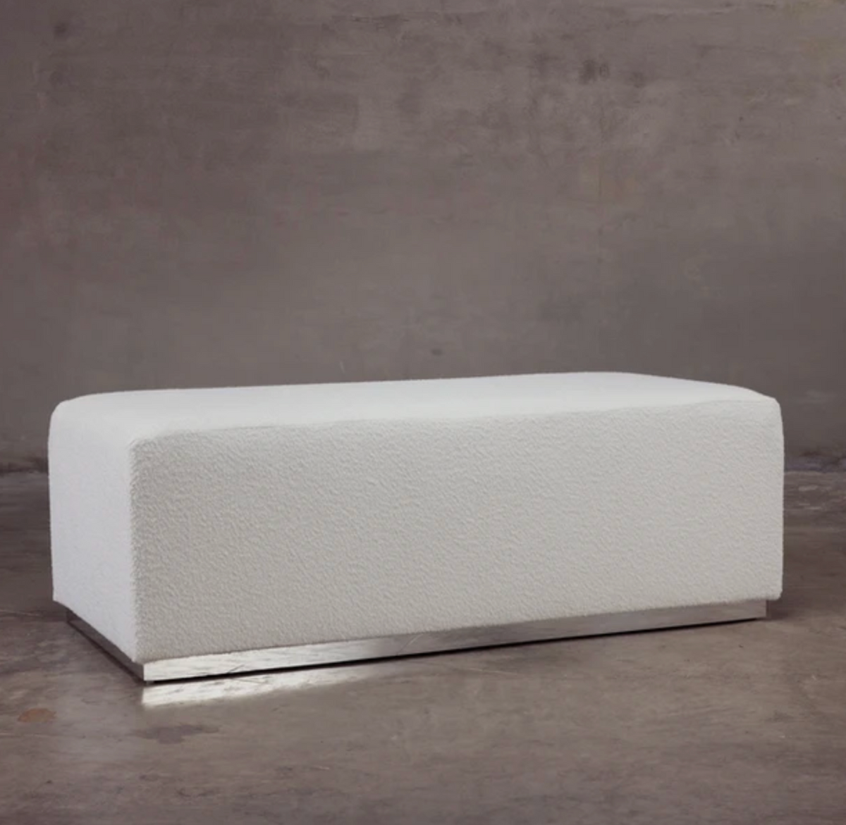 Cloud Ottoman - White Boucle