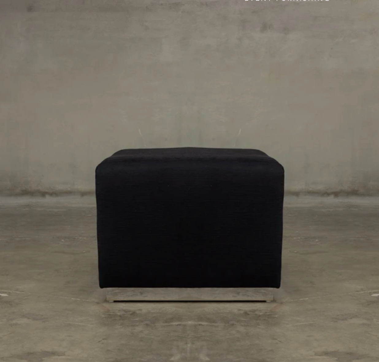 Cube Ottoman - Black