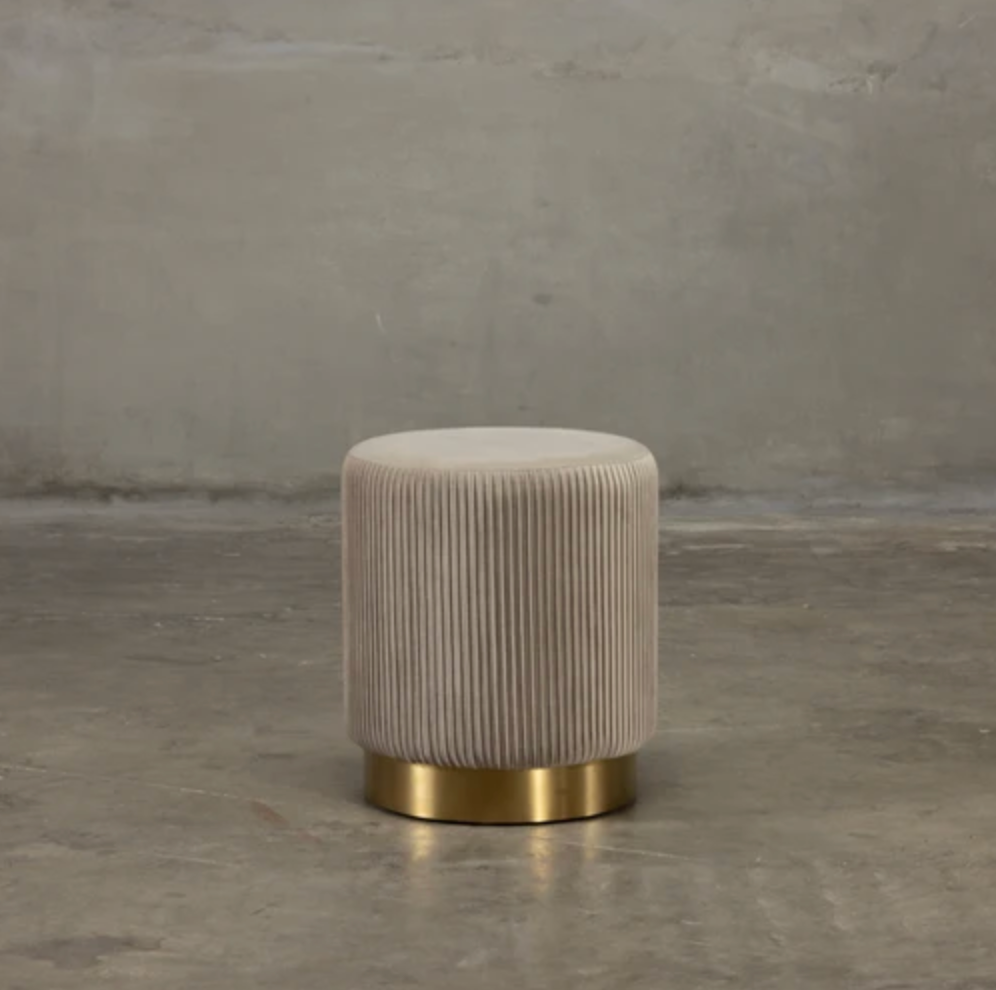 Latte Small Round Ottoman