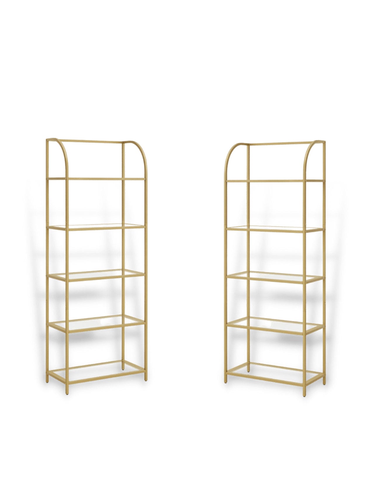Gold Bookcase Shelving