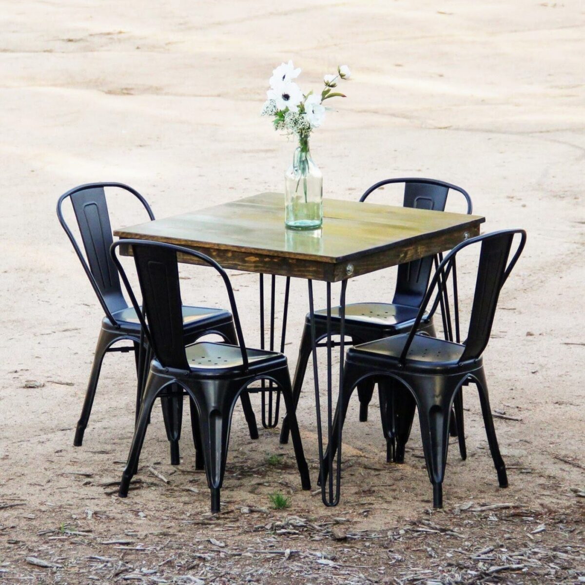 3' Hickory Hairpin Tea Table