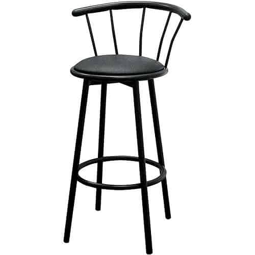 Black Metal Swivel Bar Stool