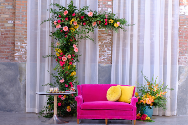 Chartreuse Round Pillow