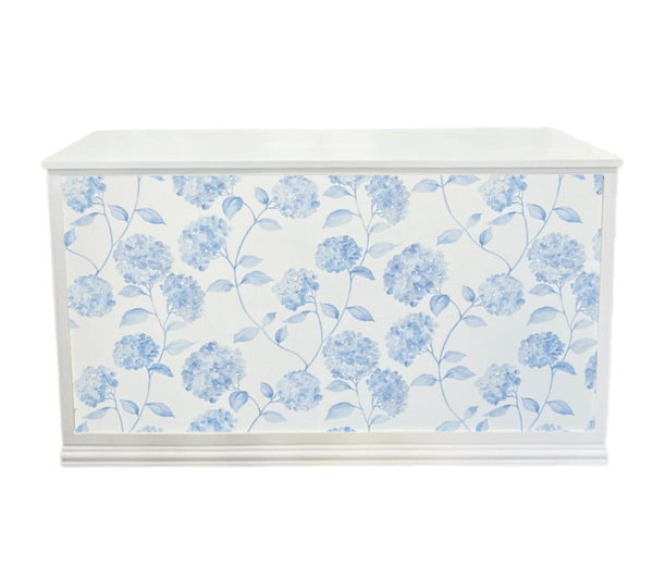 White Blue Flower Bar