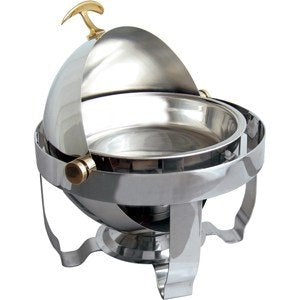 8 Qt. Roll-Top Round Chafing Dish