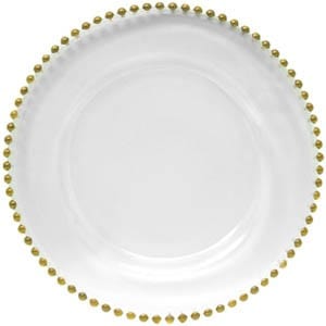 Gold Glass Bead Charger