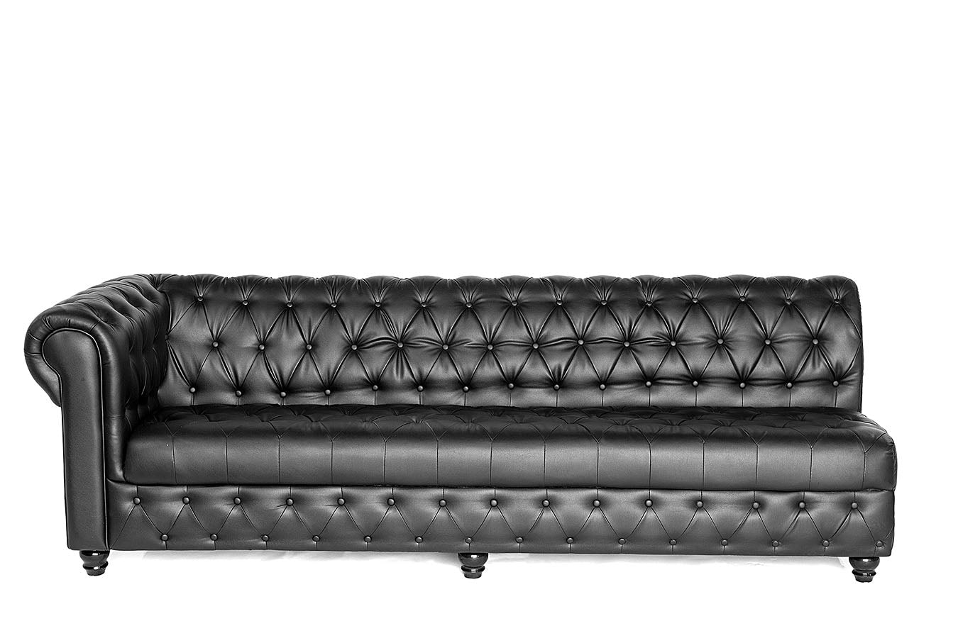 16' Chesterfield Sofa Black