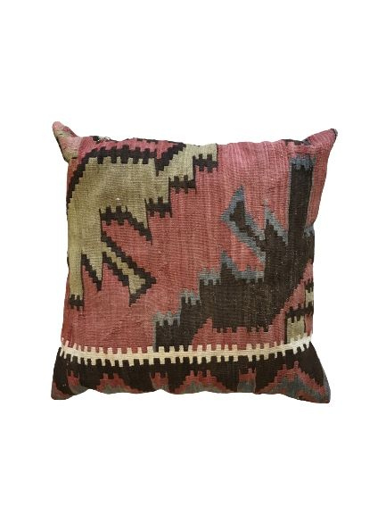 Dark Red Detailed Pillow