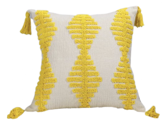 Sunshine Yellow Woven Pillow