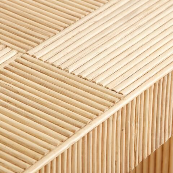 Fluted Wicker Console Table