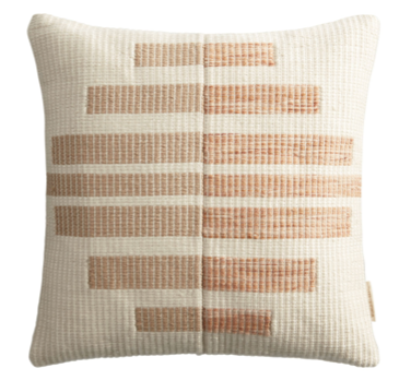 Orange and Tan Geo Pillow
