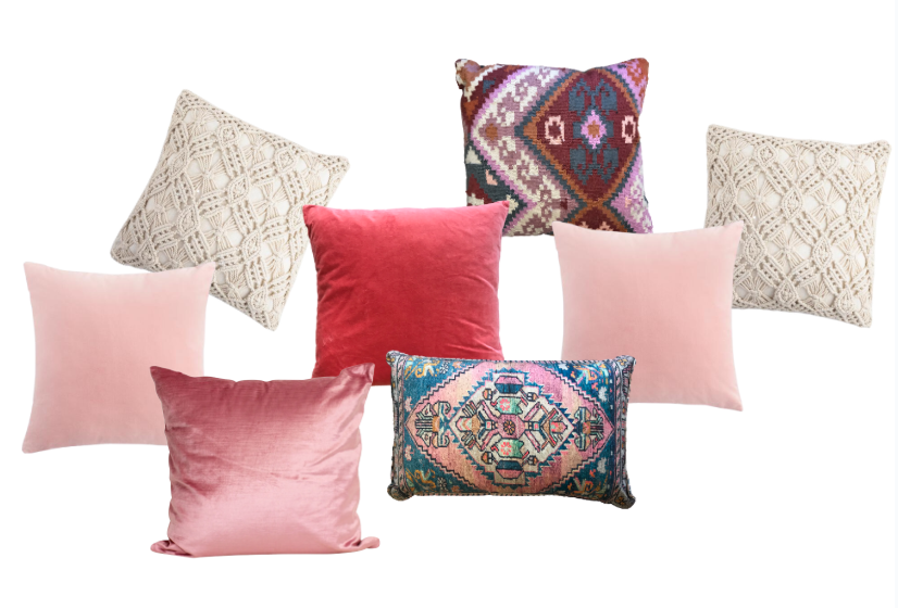 Pink Boho Vibes Pillow Grouping