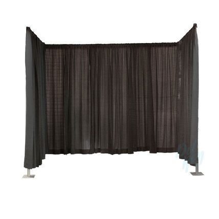 Pipe and Drape Premiere Booth - Complete Set with 10 ft sides.