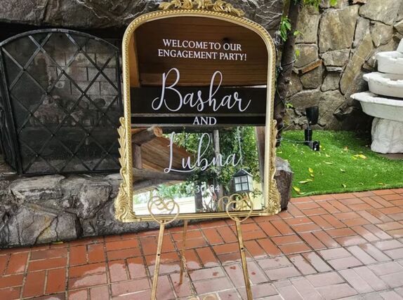 Arch Mirror & Easel - Custom Vinyl