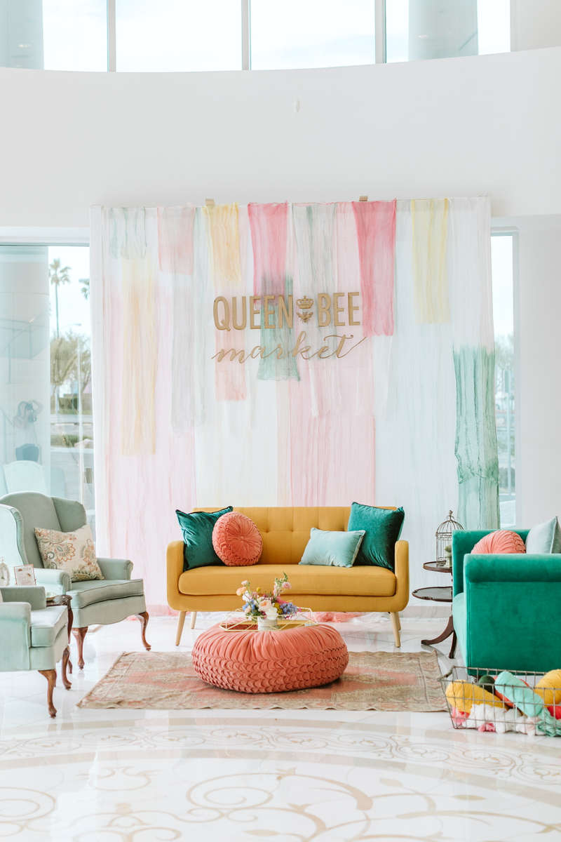 Multi-Colored Gauze Backdrop