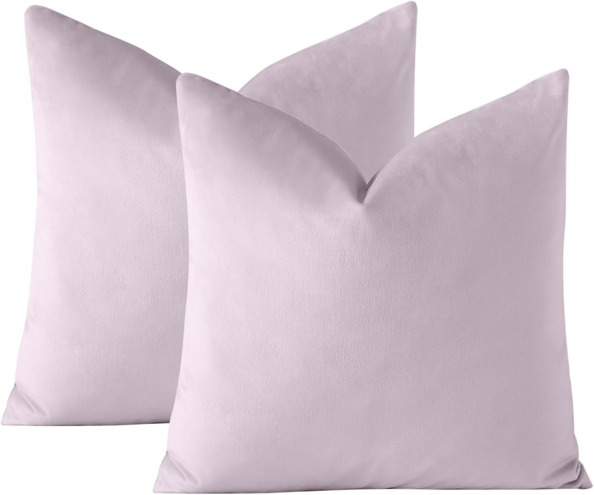 Lilac Velvet Pillows