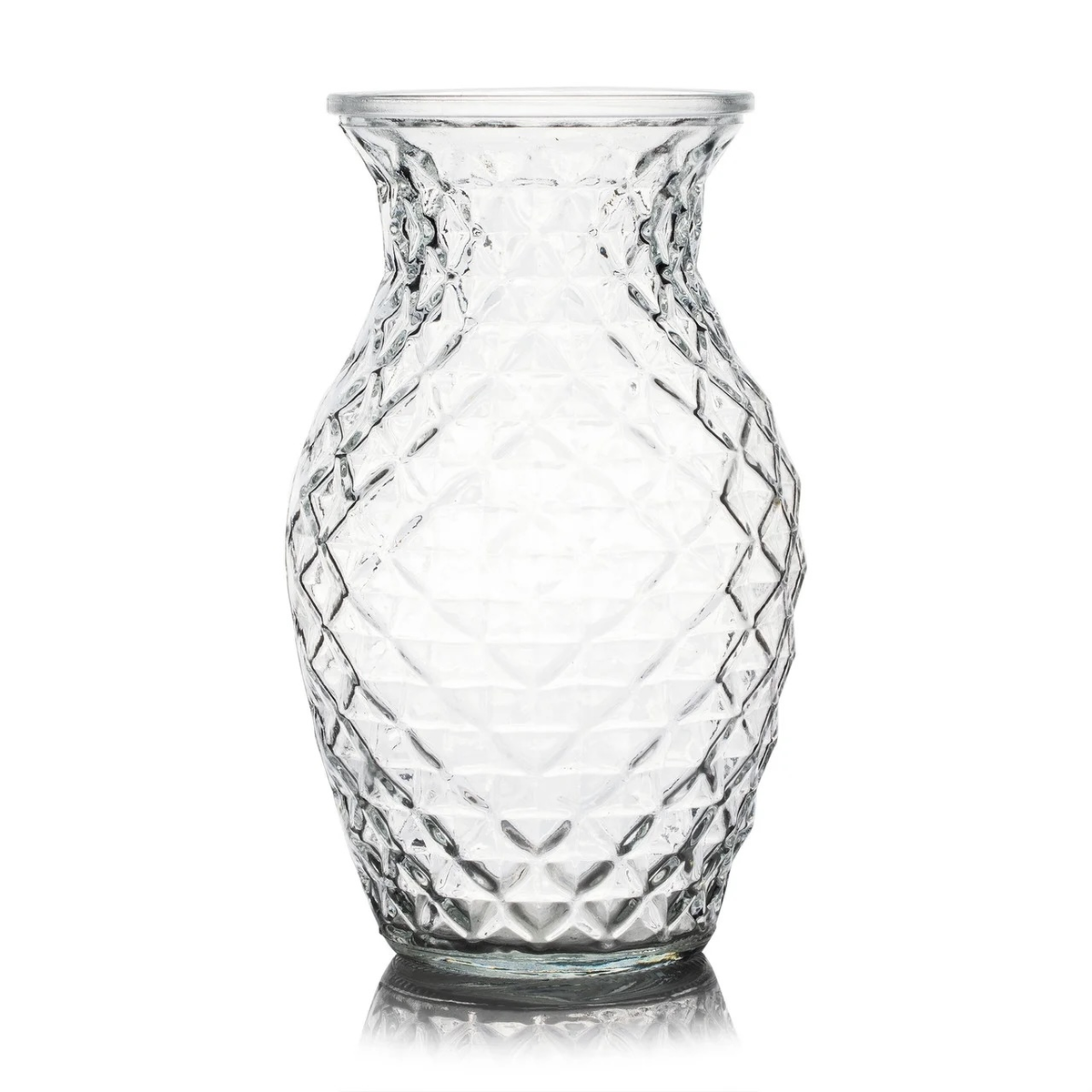 Diamond Cut Glass Vase