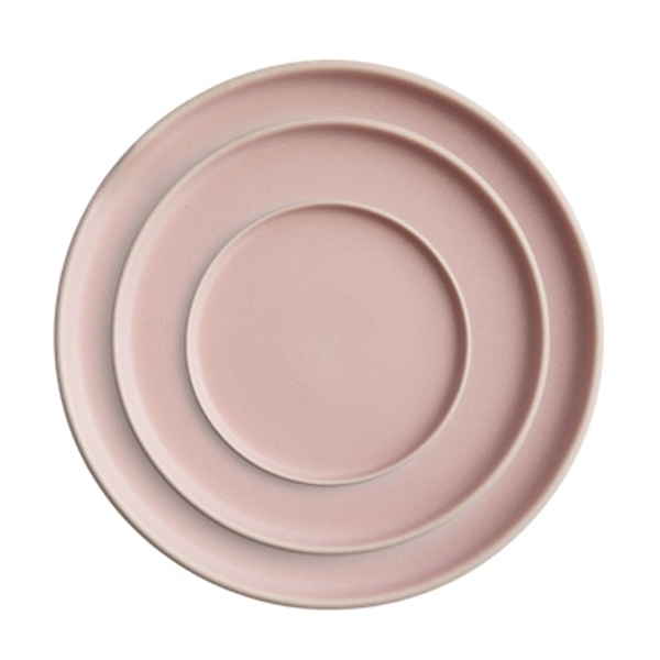 Blush Pink Stoneware Dinner Plates