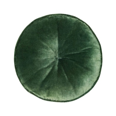 Dark Green Round Pillows