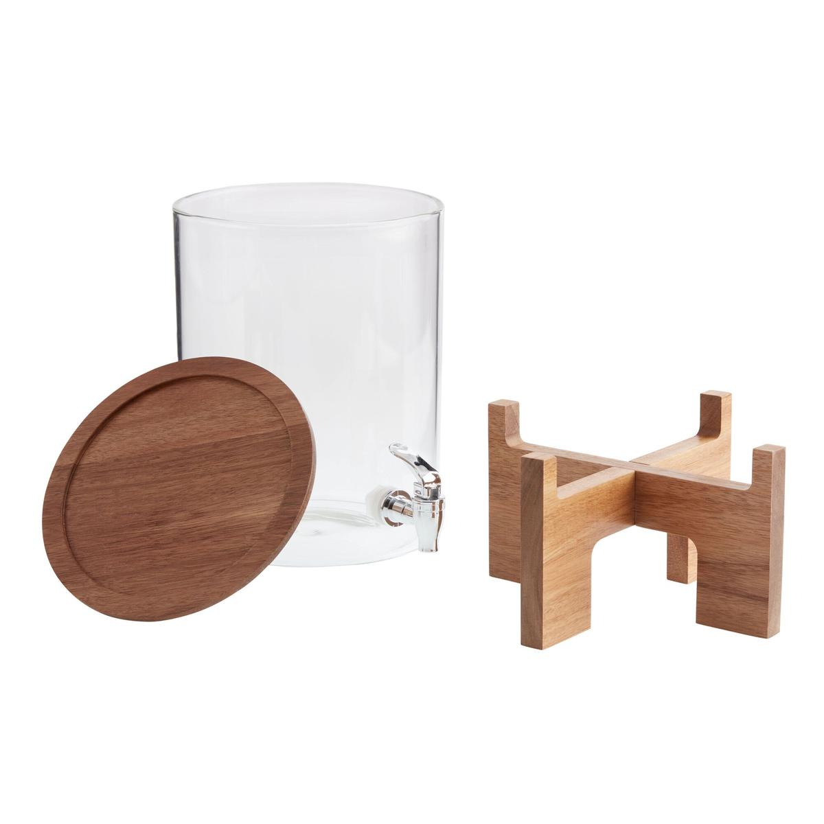 Acacia Wood & Glass Beverage Dispensers