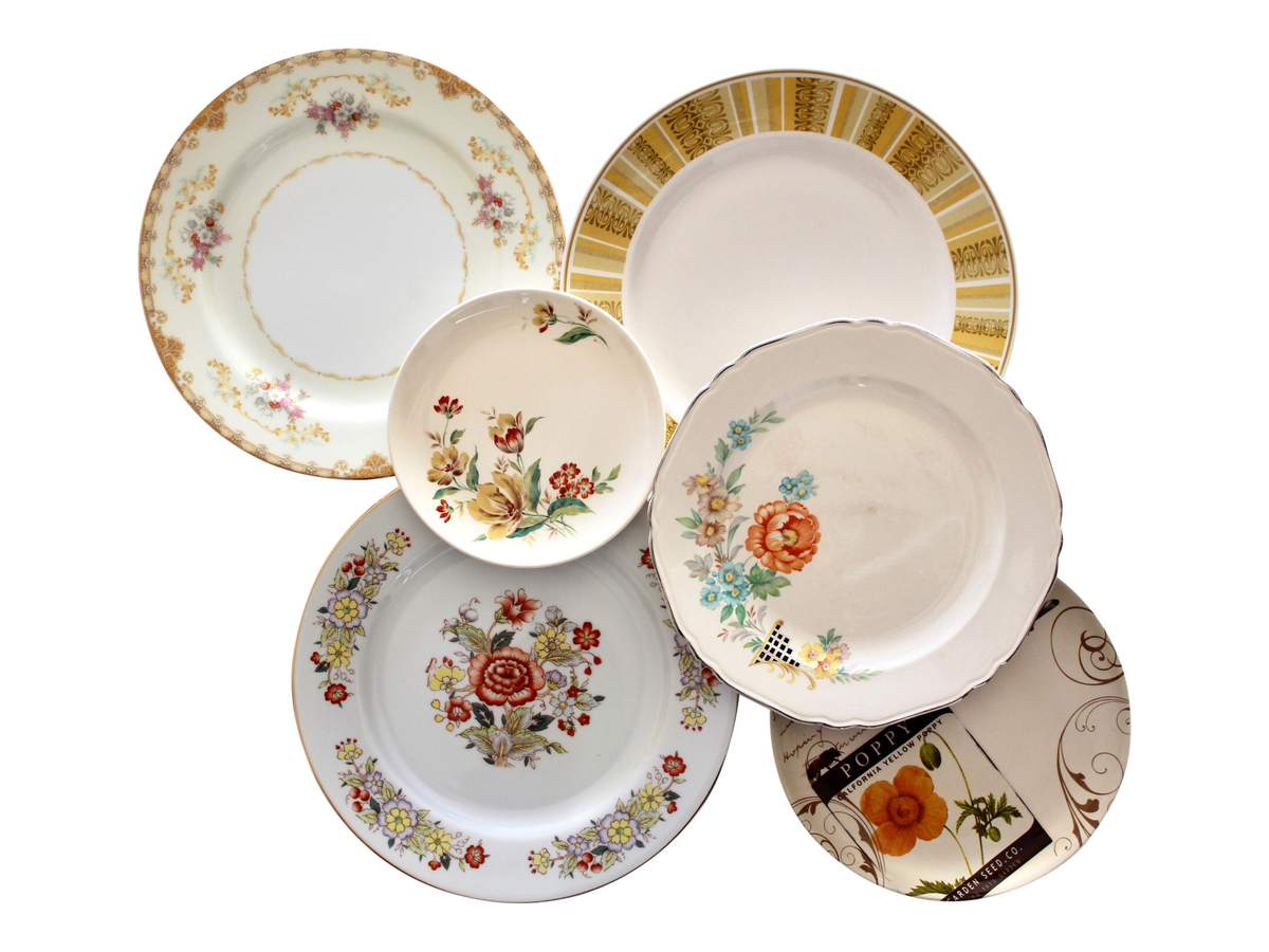 Yellow Vintage China Plates - Lunch / Salad