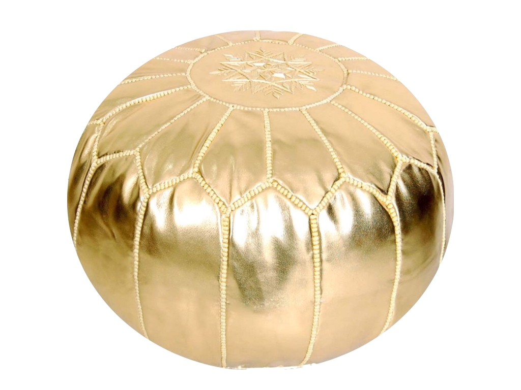 Gold Moroccan Pouf
